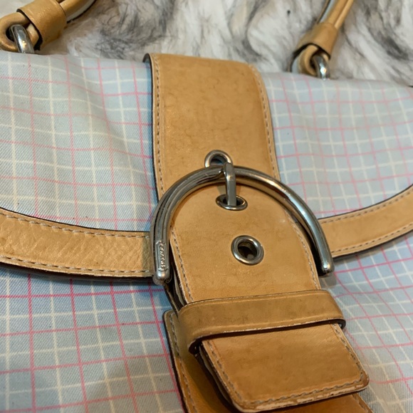 Coach Plaid Buckle Purse - Picture 5 of 8